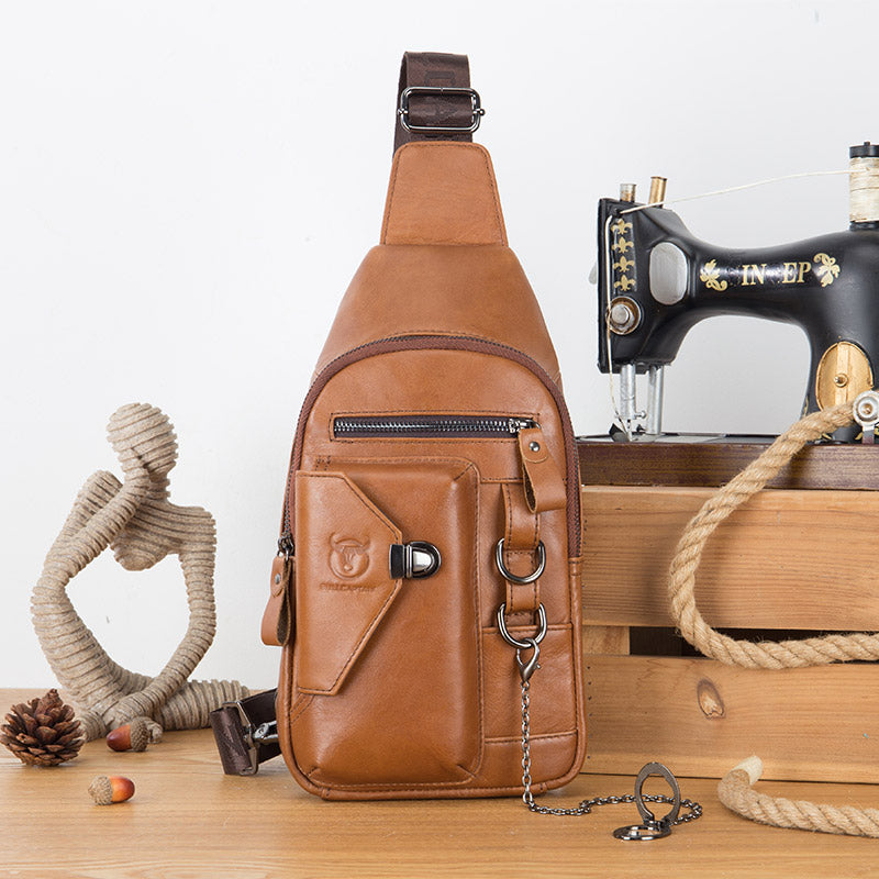 Neous | Genuine Leather Mens Chest Shoulder Messenger Bags