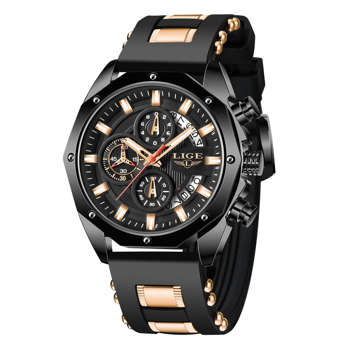 LIGE LG8908 | Sport-Luxury Chronograph Quartz Watch for Men
