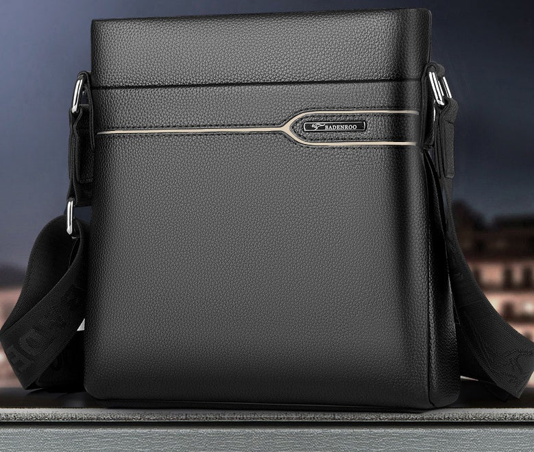 BADENROO | Men Leather Bag Crossbody Shoulder Vertical Style