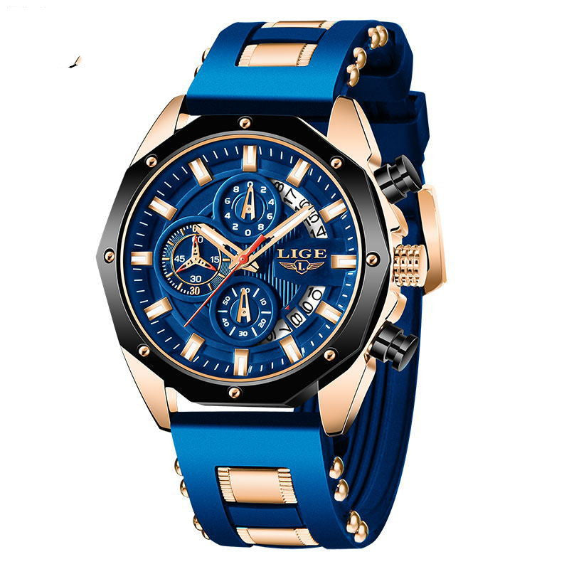 LIGE LG8908 | Sport-Luxury Chronograph Quartz Watch for Men