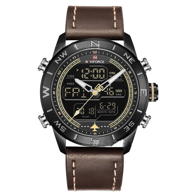 NAVIFORCE 9144 Fashion Gold Men Sport Watches