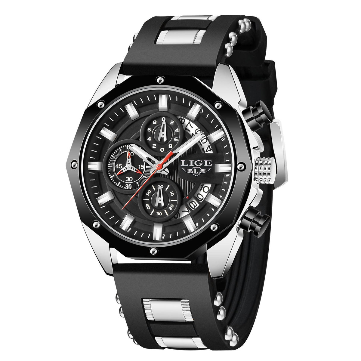 LIGE LG8908 | Sport-Luxury Chronograph Quartz Watch for Men